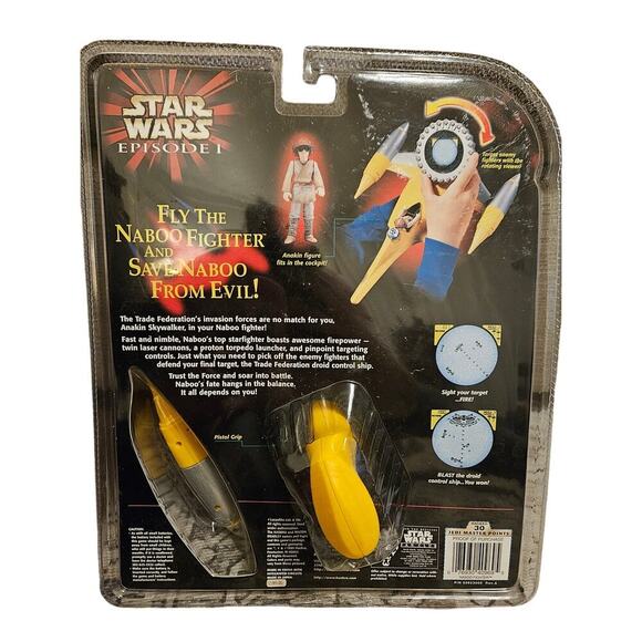 1999 Star Wars Episode I Electronic Hand-Held Naboo Fighter Game NOS - Picture 4 of 6